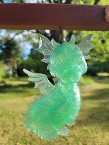 Green baby dragon